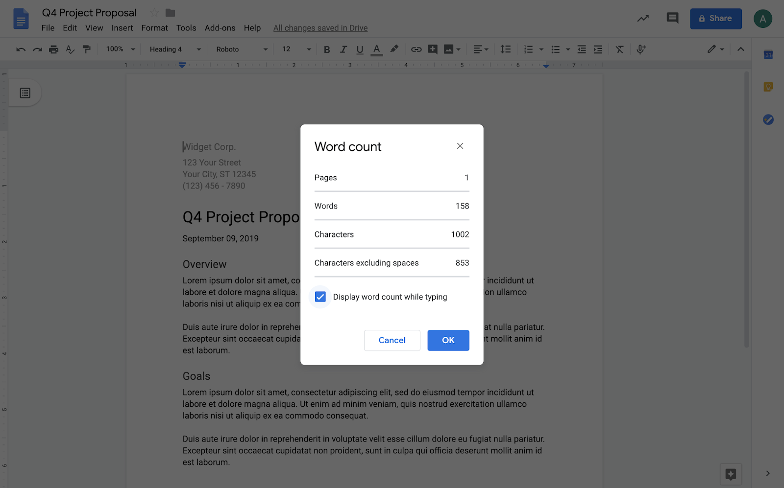 track word count in microsoft word for mac